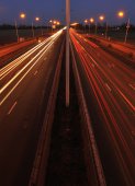Autosnelweg en lichtvervuiling