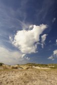 Wolkjes boven jonge duinen