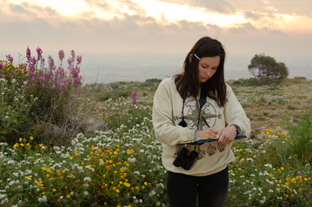 Fiona Burrows counting shots