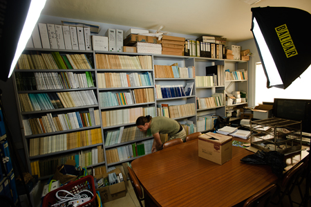 Improvised studio at BirdLife headquarters