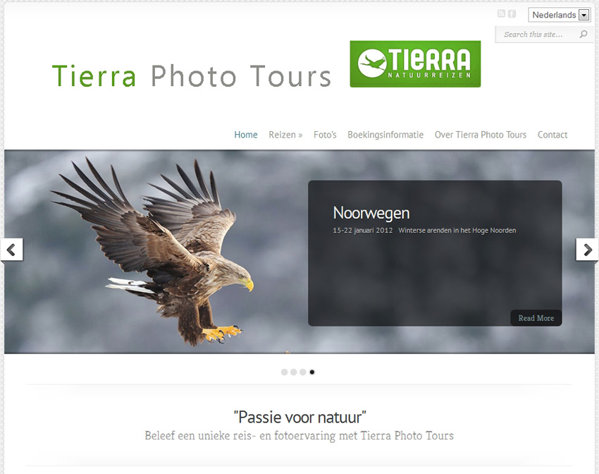 TierraPhotoTours website