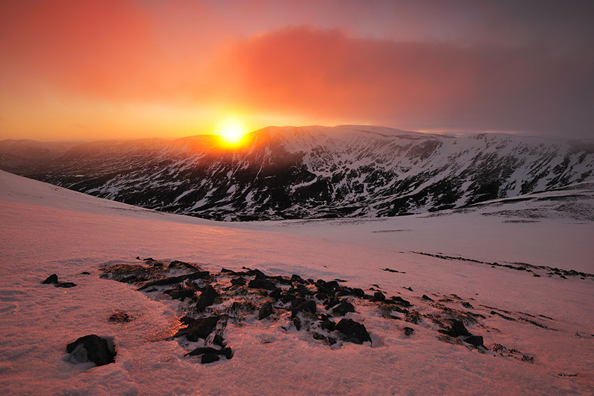 Sunset in the Cairngorms